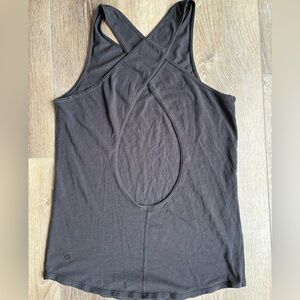 lululemon open back tank black